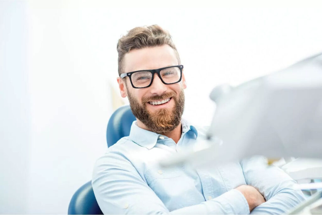 Men in sky blue shirt