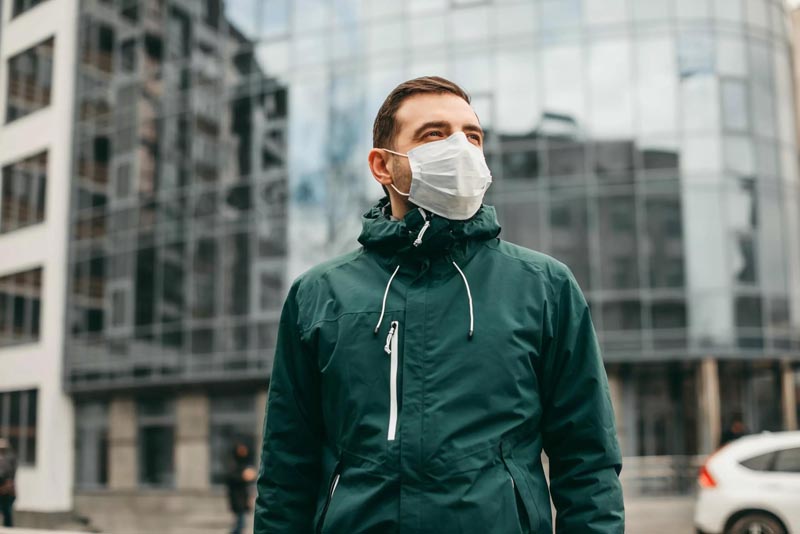 Man wearing a mask