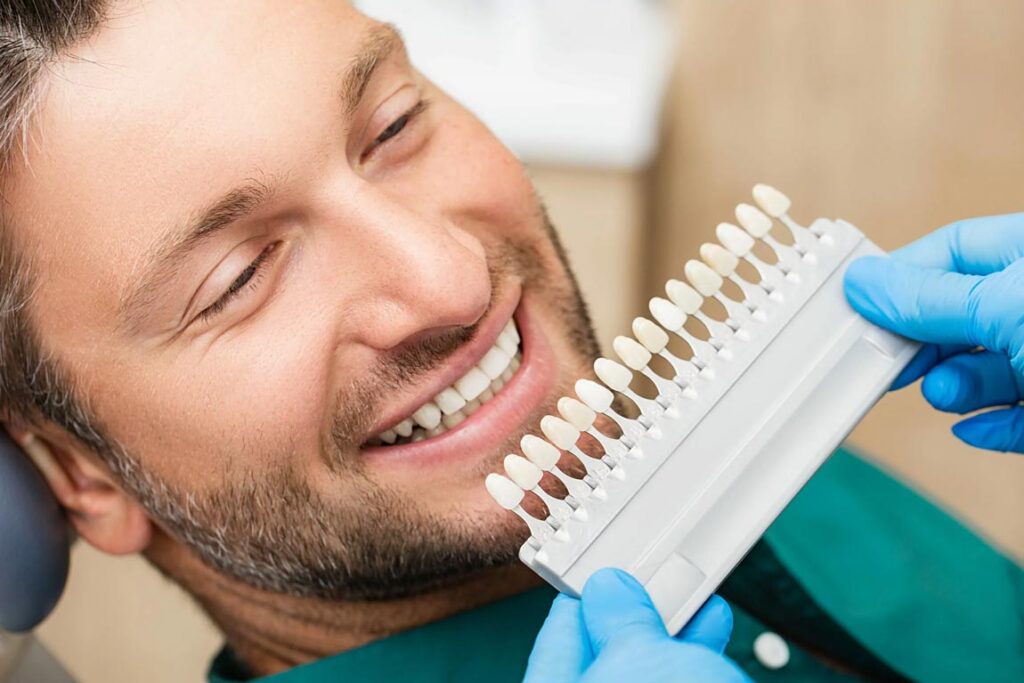 doctor matching teeth