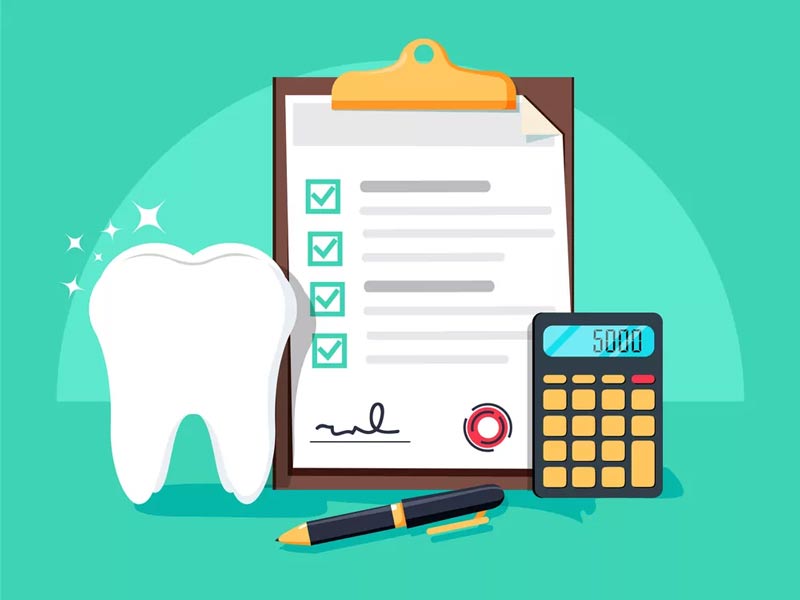 Paper and calculator for dental